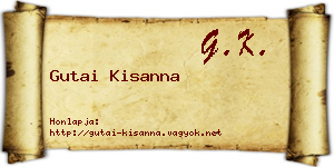Gutai Kisanna névjegykártya